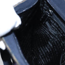 PRADA Hand Bag Wool Leather Purple Silver Auth bs20846-21