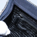 PRADA Hand Bag Wool Leather Purple Silver Auth bs20846-22