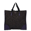 PRADA Hand Bag Wool Leather Purple Silver Auth bs20846A-13