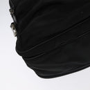 PRADA Boston Bag Nylon Leather 2way Black Silver Auth bs20849-15