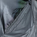 PRADA Boston Bag Nylon Leather 2way Black Silver Auth bs20849-23