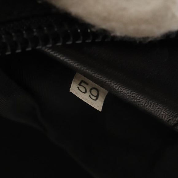 PRADA Boston Bag Nylon Leather 2way Black Silver Auth bs20849