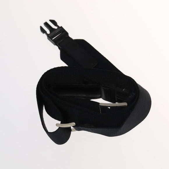 PRADA Boston Bag Nylon Leather 2way Black Silver Auth bs20849