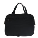 PRADA Boston Bag Nylon Leather 2way Black Silver Auth bs20849-2