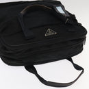 PRADA Boston Bag Nylon Leather 2way Black Silver Auth bs20849-6