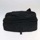 PRADA Boston Bag Nylon Leather 2way Black Silver Auth bs20849-5