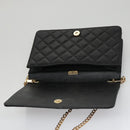 GIVENCHY Chain Shoulder Bag Leather Black Auth bs20851-15
