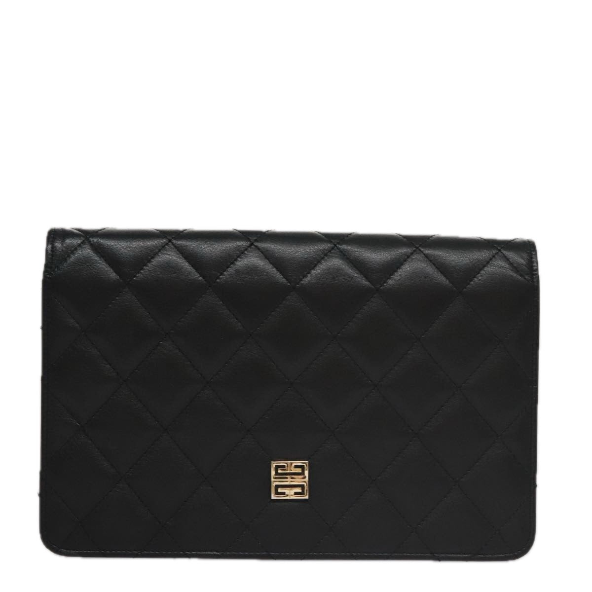 GIVENCHY Chain Shoulder Bag Leather Black Auth bs20851 | Brand