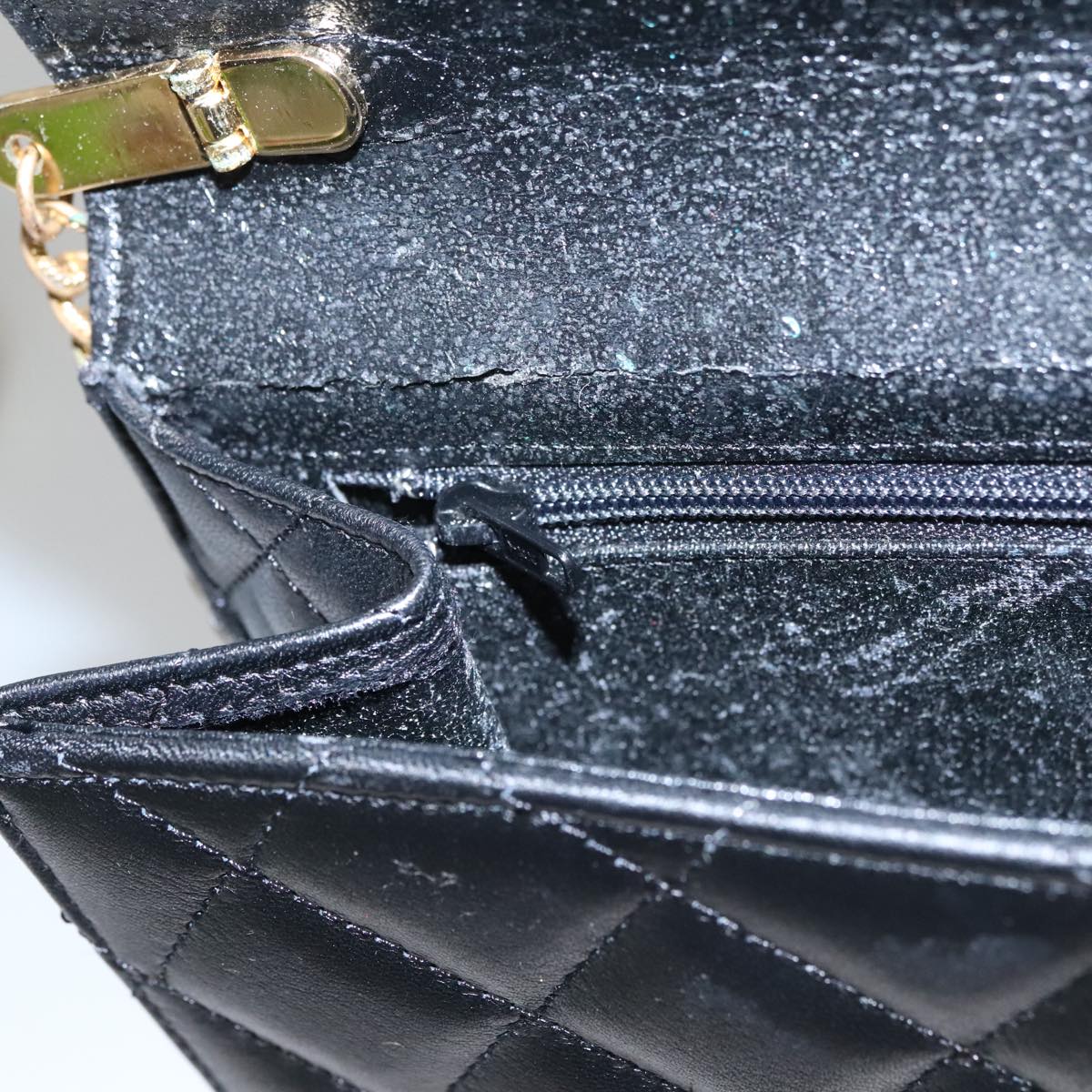 GIVENCHY Chain Shoulder Bag Leather Black Auth bs20851 | Brand
