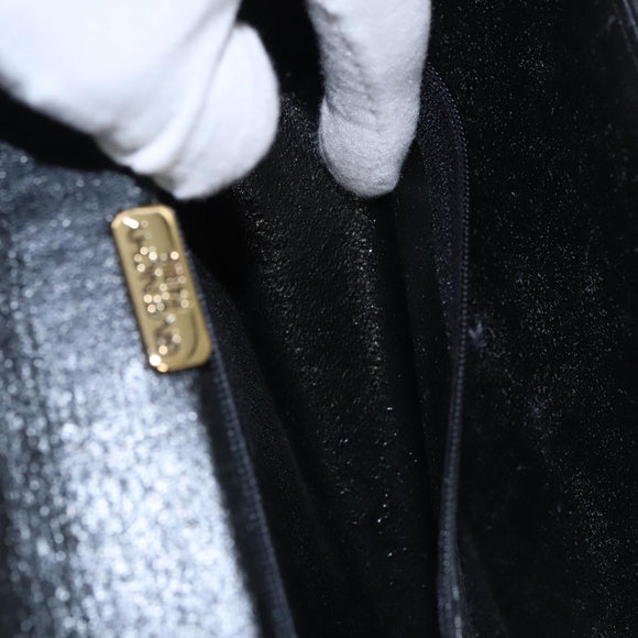 GIVENCHY Chain Shoulder Bag Leather Black Auth bs20851