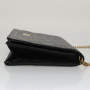 GIVENCHY Chain Shoulder Bag Leather Black Auth bs20851-4