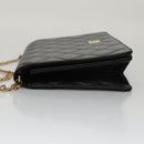 GIVENCHY Chain Shoulder Bag Leather Black Auth bs20851-5