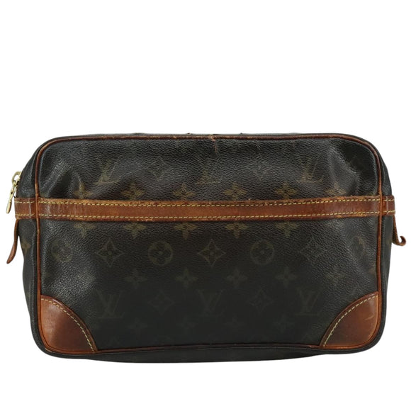 LOUIS VUITTON Monogram Compiegne 28 Clutch Bag M51845 LV Auth bs20858