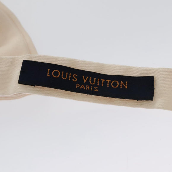 LOUIS VUITTON Butterfly Necktie Wool Beige LV Auth bs20886