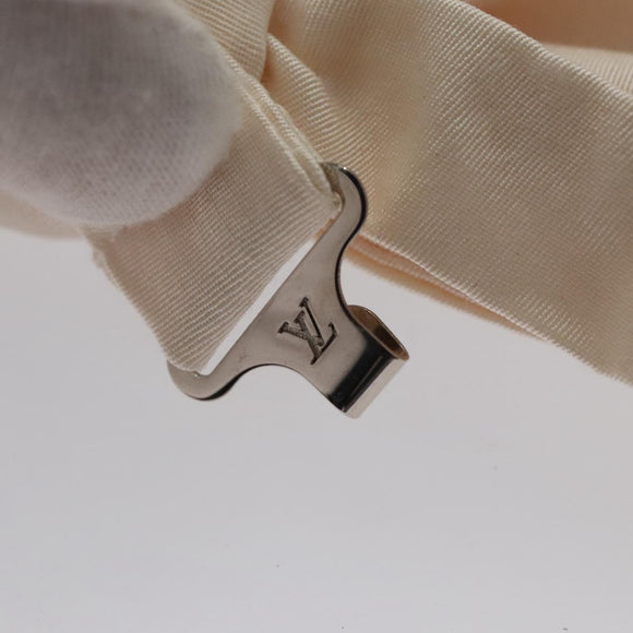 LOUIS VUITTON Butterfly Necktie Wool Beige LV Auth bs20886