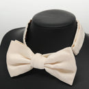 LOUIS VUITTON Butterfly Necktie Wool Beige LV Auth bs20886-22