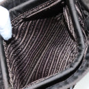 PRADA Hand Bag Nylon Brown Silver Auth bs20899-22