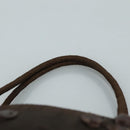 PRADA Hand Bag Nylon Brown Silver Auth bs20899-8
