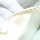 CHANEL Matelasse Chain Shoulder Bag Leather White Gold CC Auth bs20903-24