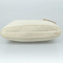 CHANEL Matelasse Chain Shoulder Bag Leather White Gold CC Auth bs20903-9