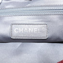 CHANEL COCO Mark Hand Bag Leather Red Silver CC Auth bs20904-17