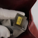 CHANEL COCO Mark Hand Bag Leather Red Silver CC Auth bs20904-12