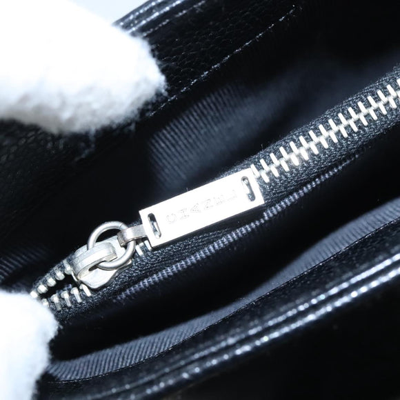 CHANEL Hand Bag Caviar Skin Black CC Auth bs20918
