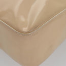 CHANEL Tote Bag Enamel Beige Gold CC Auth bs20922-13