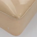 CHANEL Tote Bag Enamel Beige Gold CC Auth bs20922-14