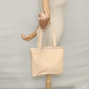CHANEL Tote Bag Enamel Beige Gold CC Auth bs20922-26