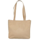 CHANEL Tote Bag Enamel Beige Gold CC Auth bs20922-3