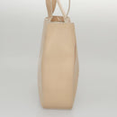 CHANEL Tote Bag Enamel Beige Gold CC Auth bs20922-5
