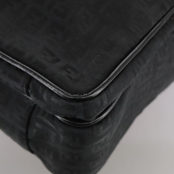 FENDI Zucchino Canvas Business Bag Black Auth bs20925