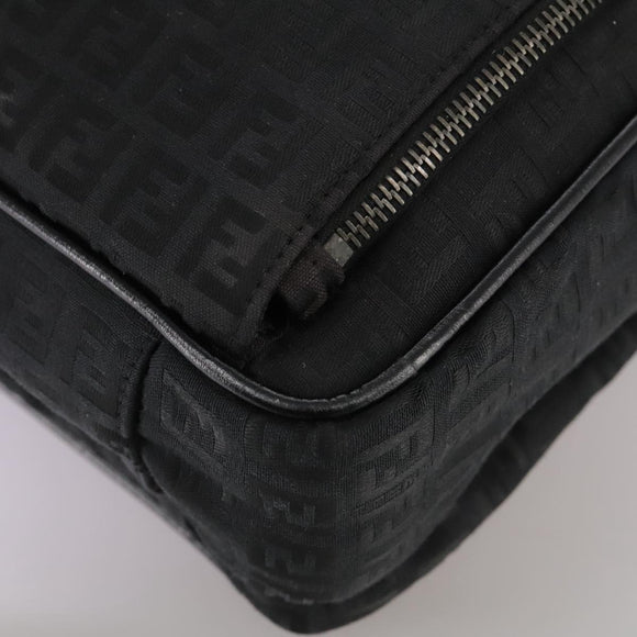 FENDI Zucchino Canvas Business Bag Black Auth bs20925