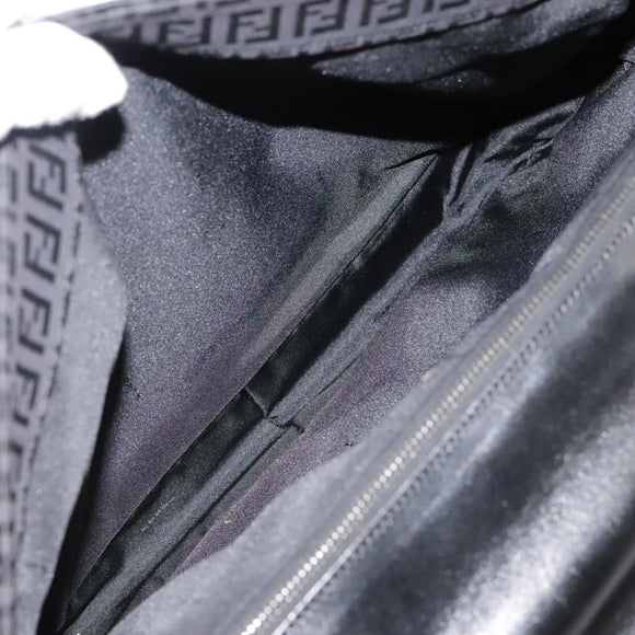 FENDI Zucchino Canvas Business Bag Black Auth bs20925