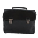 FENDI Zucchino Canvas Business Bag Black Auth bs20925-13