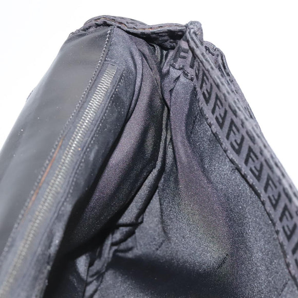 FENDI Zucchino Canvas Business Bag Black Auth bs20925