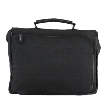 FENDI Zucchino Canvas Business Bag Black Auth bs20925 - 0