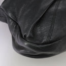 Salvatore Ferragamo Vala Hand Bag Leather 2way Black Gold Auth bs20937-9