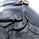 Salvatore Ferragamo Vala Hand Bag Leather 2way Black Gold Auth bs20937-19