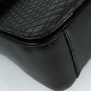 BALLY Hand Bag Leather 2way Black Gold Auth bs20947-15