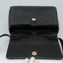 BALLY Hand Bag Leather 2way Black Gold Auth bs20947-11