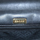 BALLY Hand Bag Leather 2way Black Gold Auth bs20947-18