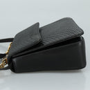 BALLY Hand Bag Leather 2way Black Gold Auth bs20947-4