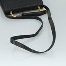 BALLY Hand Bag Leather 2way Black Gold Auth bs20947-8