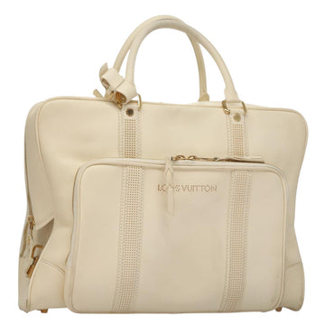 LOUIS VUITTON Varleys 24H Hand Bag Leather Cream M95360 LV Auth bs20954