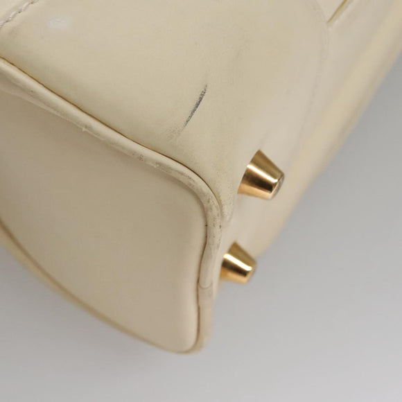 LOUIS VUITTON Varleys 24H Hand Bag Leather Cream M95360 LV Auth bs20954