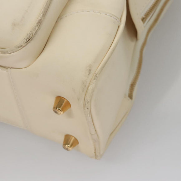 LOUIS VUITTON Varleys 24H Hand Bag Leather Cream M95360 LV Auth bs20954