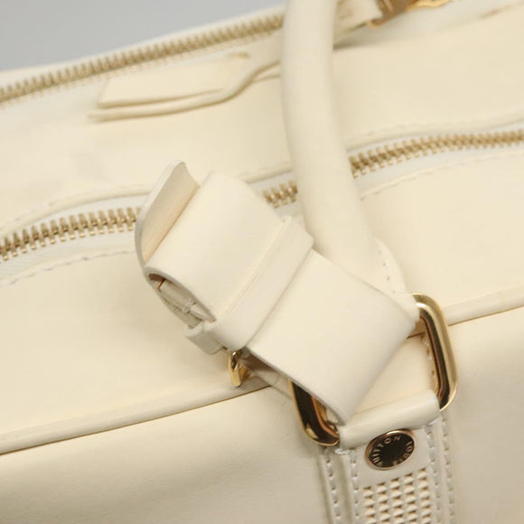 LOUIS VUITTON Varleys 24H Hand Bag Leather Cream M95360 LV Auth bs20954