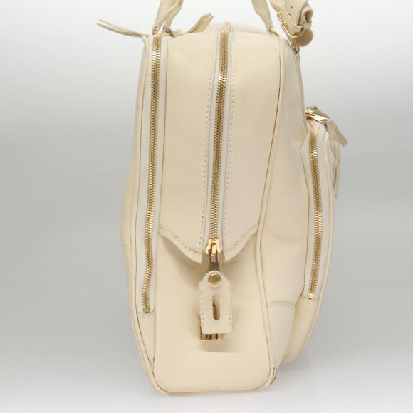 LOUIS VUITTON Varleys 24H Hand Bag Leather Cream M95360 LV Auth bs20954